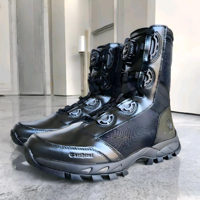 SEPATU PDL TALI PUTAR TACTICAL SWAT KULIT ASLI ORIGINAL