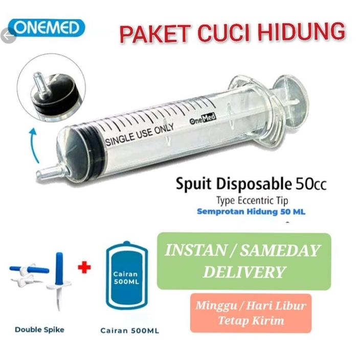 Paket Cuci Hidung Dewasa 500ml / Gurah Hidung / Nose Cleaner 50cc