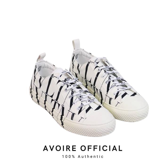 VLTN Times Giggies Low Top Fabric Sneaker White Black