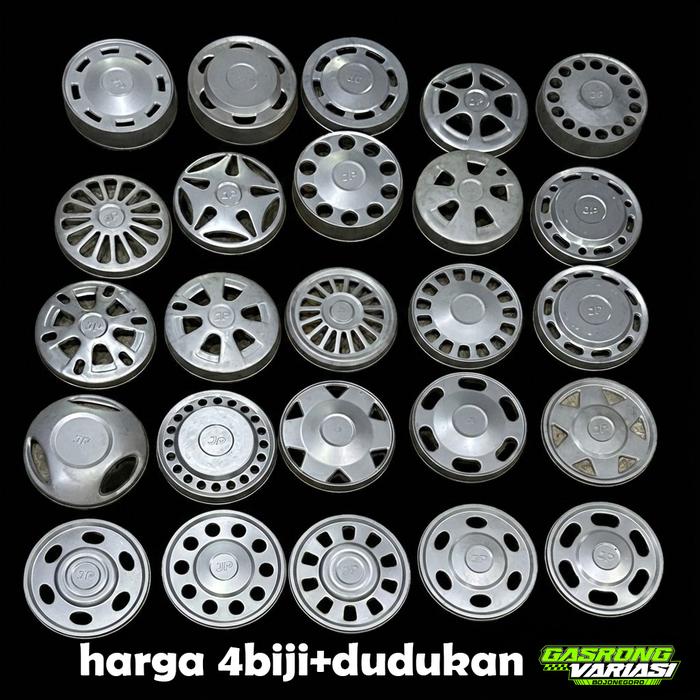 (4 BIJI) Weldop TRUK JP Ring 16 dan 15 plat mentah all model Plus Dudukan Tarik/Capit Depan Belakang