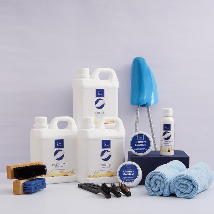 Paket usaha shoes laundry termurah , premium shoe cleaner based natural oil, sikat dan alat alat len