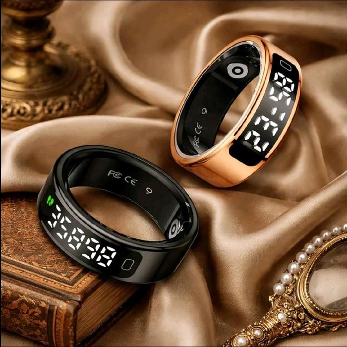 Promo Cincin Pria Wanita cincin terbaru Smart Ring LED Screen Display Tasbih Counter Accurate Health