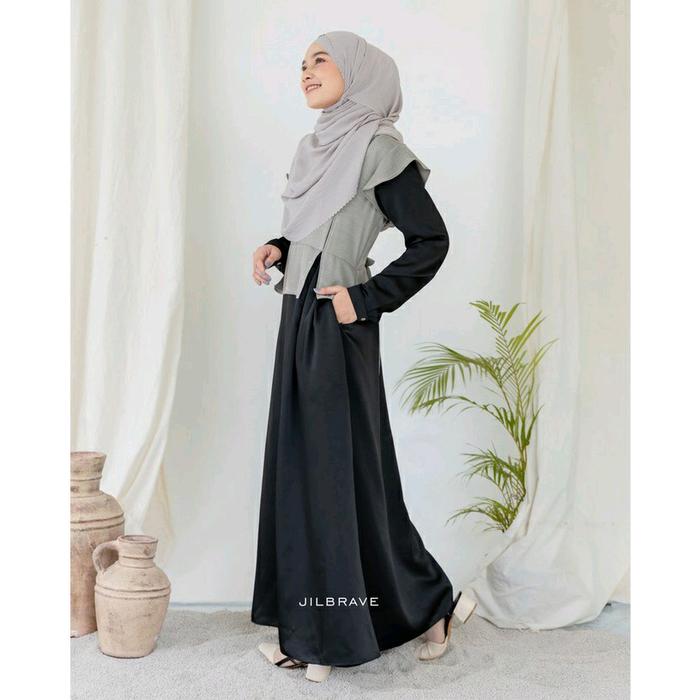 Original Ashfa Dress by Jilbrave Warna Deep Black