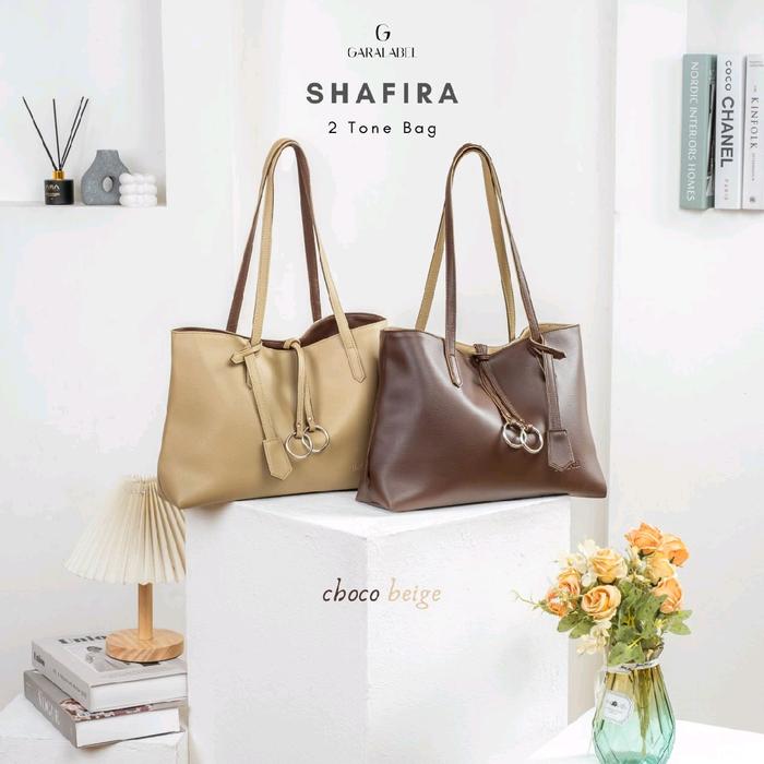 Shafira 2 Tone Bag Tote Bag Tas bolak balik Tas Viral Kekinian By Garalabel