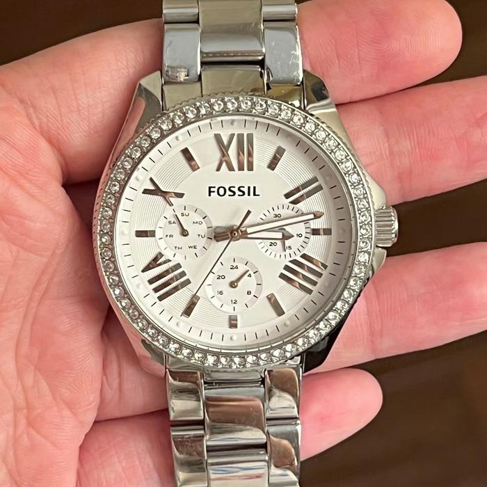 JAM TANGAN WANITA FOSSIL CECILE AM4481 CHRONOGRAPH ORIGINAL
