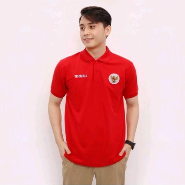 sale Kaos kerah pria kaos polo shirt kaos polo distro bukan logo bordir Garuda Indonesia