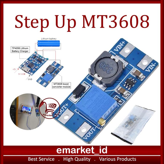 Module Step Up 2A DC-DC MT3608 2-24V / StepUp Booster Adjustable Boost Voltage Power Supply