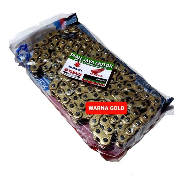 KC PREMIER GIRSET KAWASAKI KLX150 RANTAI GOLD MODEL SSS 14T/44T/428H122 GEARSET RANTAI GOLD PREMIUM 