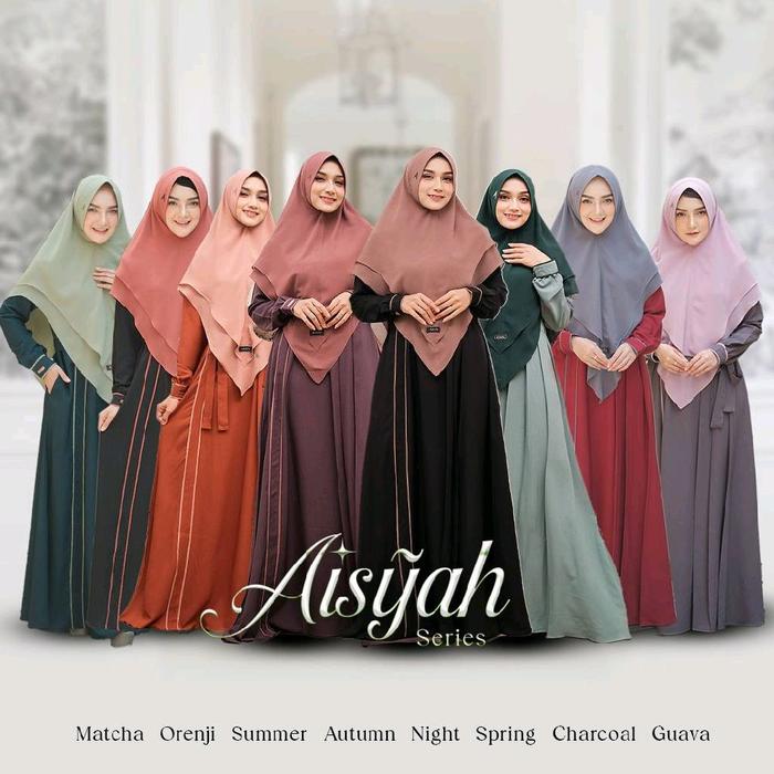Gamis Aisyah Set Khimar By Assyifa/Gamis Set Khimar/Set Khimar Gamis/Dress Set Khimar/Gamis Aisyah B
