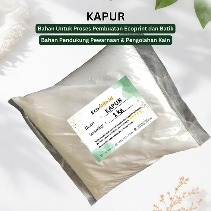 Kapur Ecoprint 500gr 1kg | Mordant & Fiksasi Kain | Kapur Fiksasi Ecoprint | Kapur Bedak