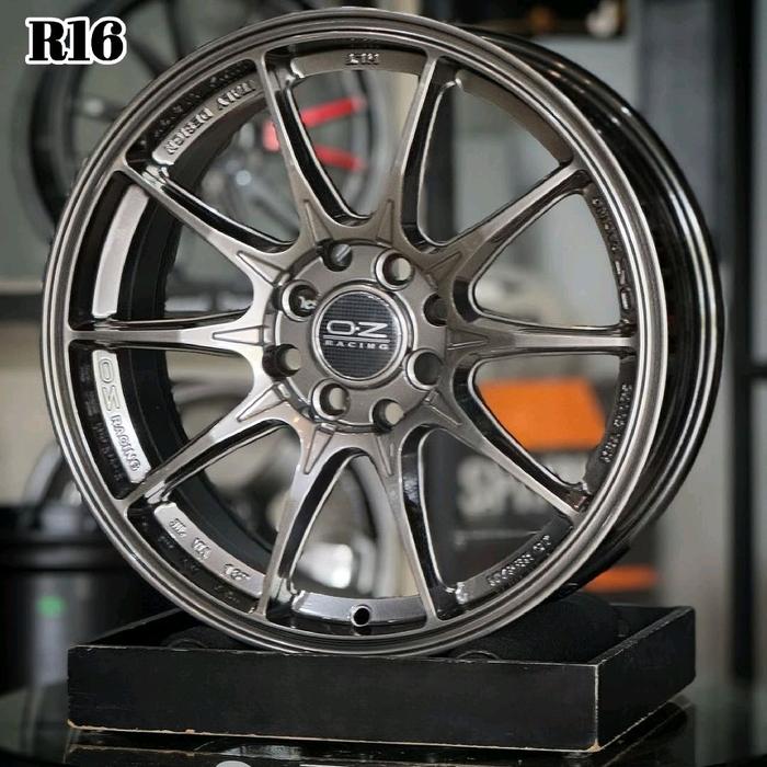 velg racing ring 16 pcd 4x100 OZ HYPER GT LEBAR 7 ET 38 R16 velg mobil Civic ferio mobilio brio Coro