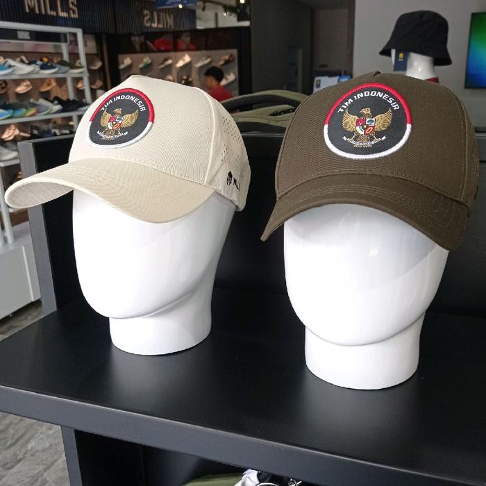 MILLS Topi Tim INDONESIA SEA Games Cap 09104127 Beige & Green