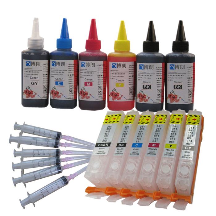 PGI 570 CLI 571 refill ink kit For CANON pixma MG7750 MG7751 7752