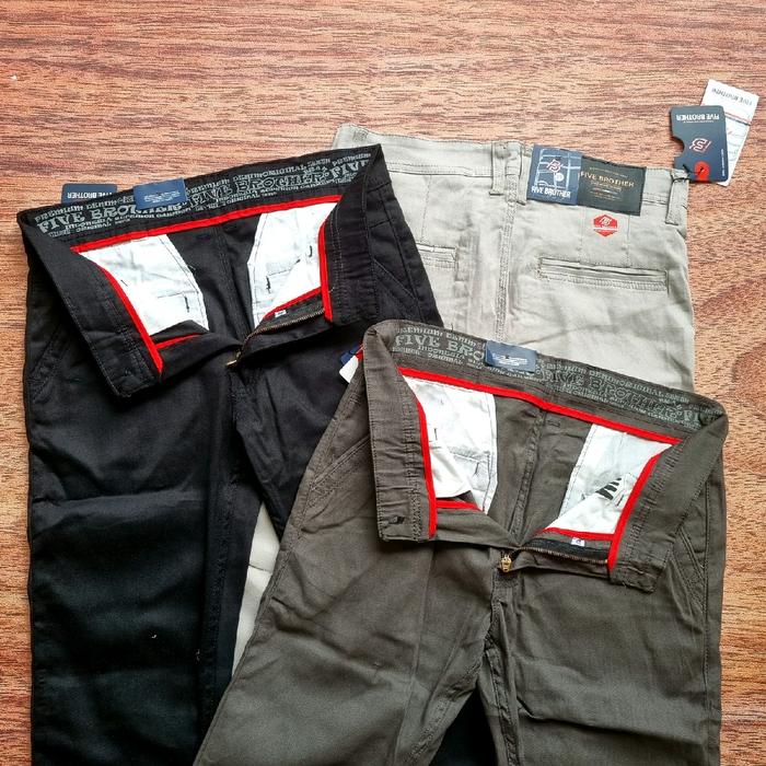 Celana Chinos Five Brother Slimfit - Pria Panjang