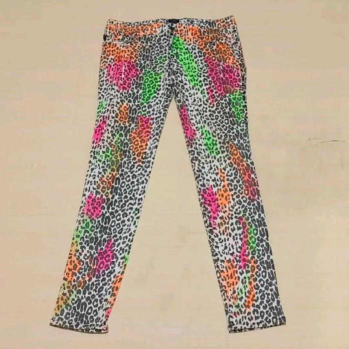 Tripp NYC Pants Womens Leopard Animal Print Skinny Stretch Punk Original