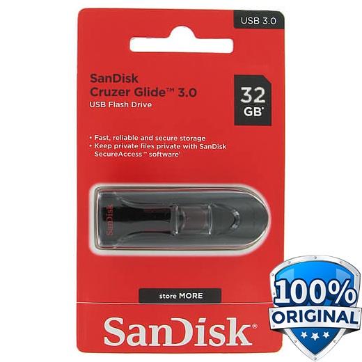 Flashdisk Sandisk Flashdisk 3.0 Original Sandisk Cruzer Glide 3.0 USB Flash Drive CZ600 32GB Flashdi