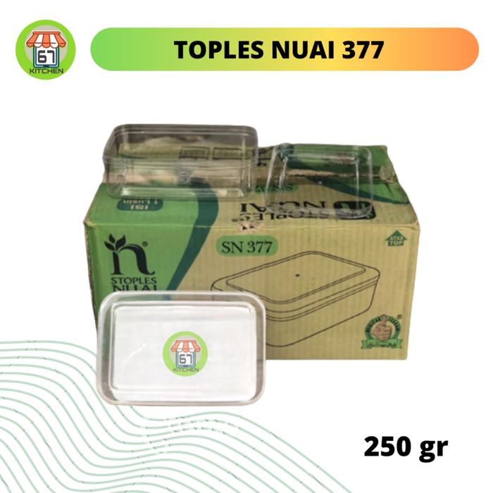 Toples Kue Kering Plastik Bening Nuai 377/ Nuai 377T Toples Kotak Kue Lebaran