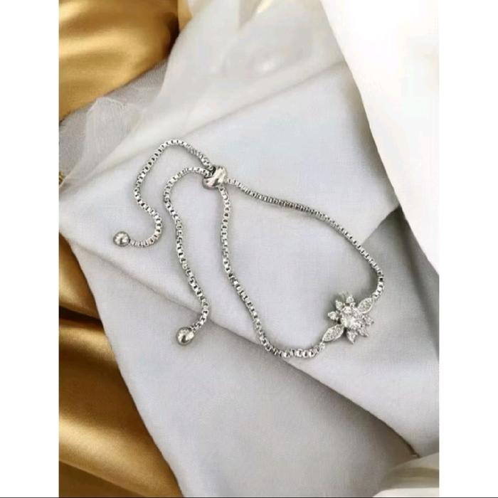 GELANG WANITA TITANIUM GELANG SERUT/SILVER