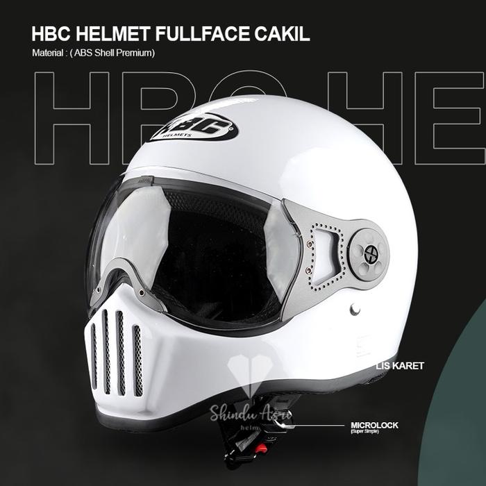 Helm Cakil HBC Visor Pilot Fullface SNI Original