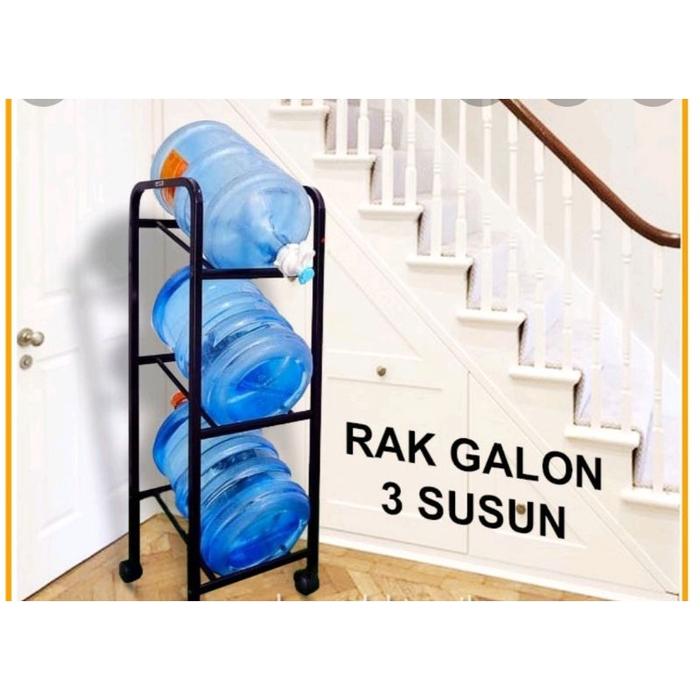 READY Rak galon susun 3 Rak Dispenser Tempat Galon Air
