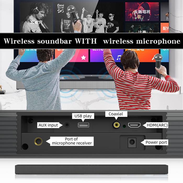 Karaoke TV Bar Suara Baru Speaker Bluetooth Home Theater Dinding Gema