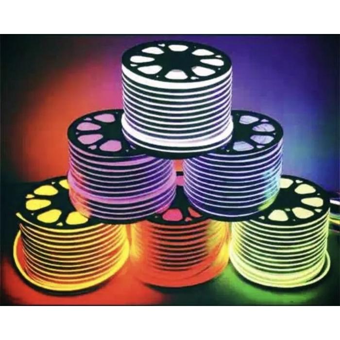 PAKET Promo 5 METER LED Neon + SOKET LAMPU NEON FLEXIBEL AC 220V / SOKET SUDAH TERPASANG (LANGSUNG N