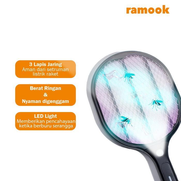 Raket Nyamuk Elektrik Listrik Raket Listrik Pembasmi Serangga Nyamuk 881 RAMOOK