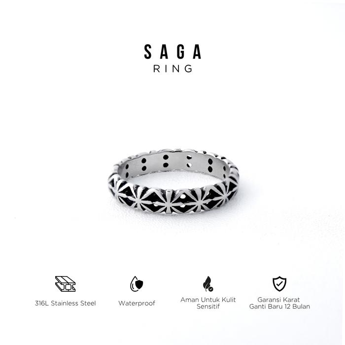 PROJECT NINETYSEVEN - SAGA Ring | The Asterion Collection - Cincin Pria Wanita Anti Karat Gothic Bol