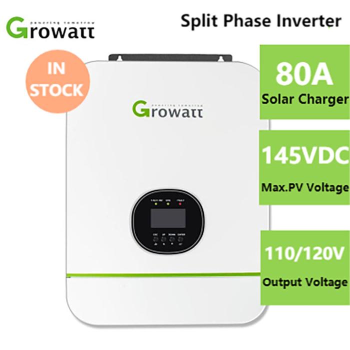 Growatt 3000W Pure Sine Wave Hybrid 24V 110V Off Grid Tie Inverter