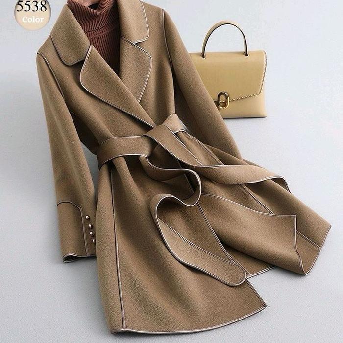 jaket jas korea blazer jubah wanita panjang/coat long wanita/ katun fleece 5538 Oversize import
