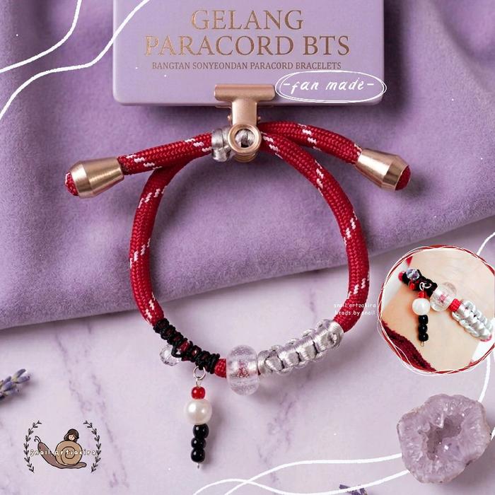 gelang paracord bts || gelang bts arirang konser || fan made freebies konser army