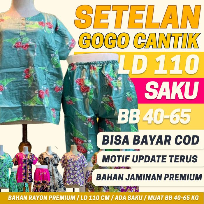 Daster Setelan Gogo Cantik Kekinian Motif Bunga Batik Abstrak Terbaru Paketan Daster Tidur Harian Wa