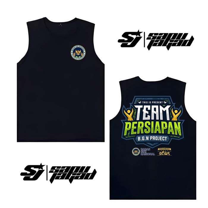 Singlet Seragam Petugas SPPG MBG Team Persiapan BGN Project Free Stiker