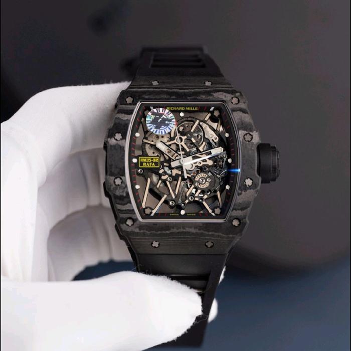 JAM TANGAN RM35-02 CARBON FULL BLACK SWISS MATIC DM 44MM