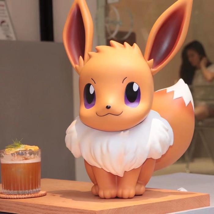 40cm Pokemon Big Size 1:1 Eevee Action Anime Figure Toys Kawaii