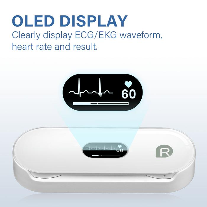ECG Monitor OLED Bluetooth EKG Cardiaco Heart Monitoring Wearable