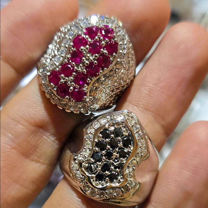 Ruby Stempel ring perak custom