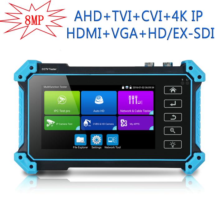 Ex-sdi 3G-sdi Cctv Tester Cvi Tvi Ahd 8MP Cvbs Analog VGA-in Cctv