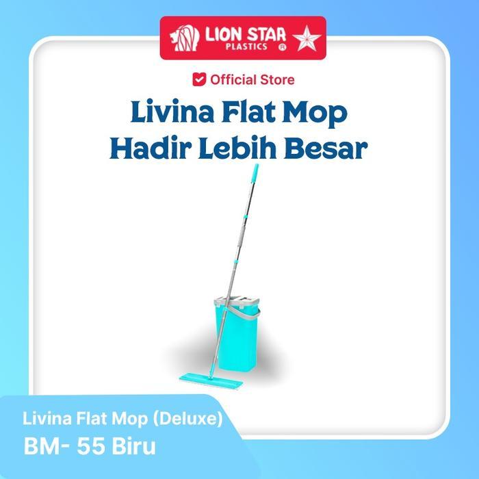 ASLI LION STAR Kain Pel Livina Flat Mop BM-55 pel lantai READY STOCK