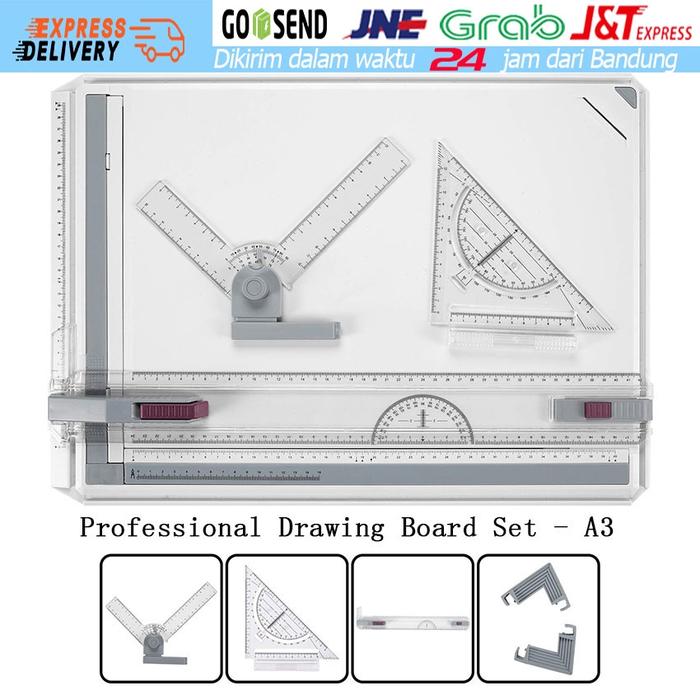 A3 Professional Drawing Board Terpercaya Meja Gambar Arsitek A3 Free Rotrin Isograph Rapido Promo