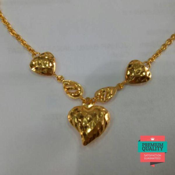 MURAH KALUNG EMAS ASLI KADAR 875 MODEL HATI 3 GRAM ELEGAN