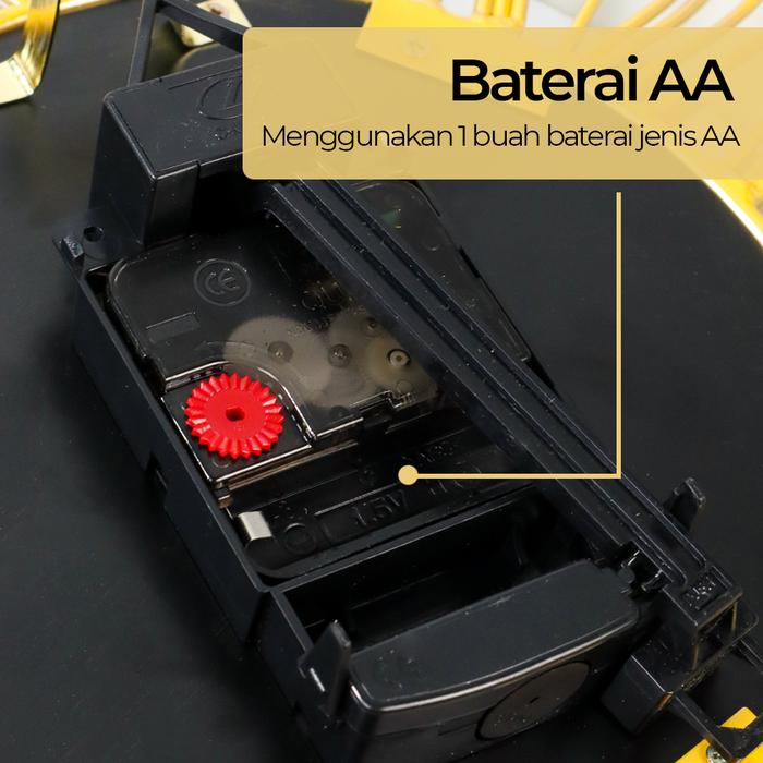 Jam Dinding Besar Unik 3D Mewah Untuk Hiasan Ruang Tamu