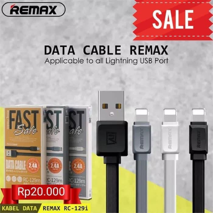 [1meter] Kabel Data Remax Fast Pro iPhone Lightning RC-129i ORIGINAL