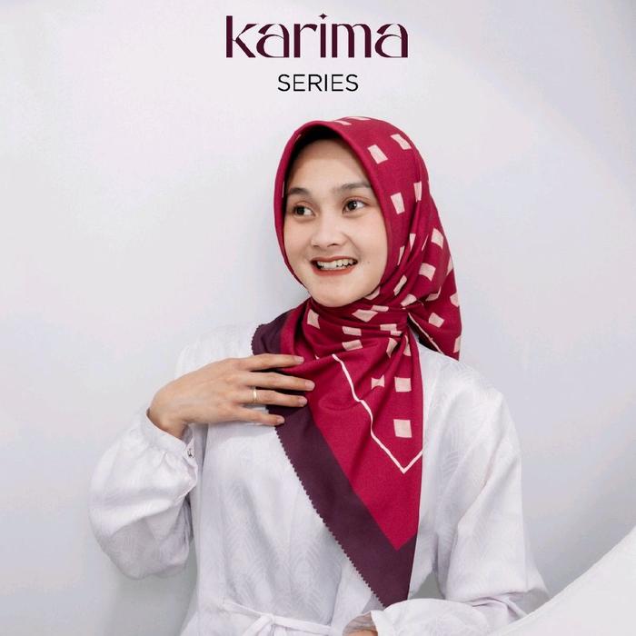 QBEE Karima Series - Kerudung motif kekinian.