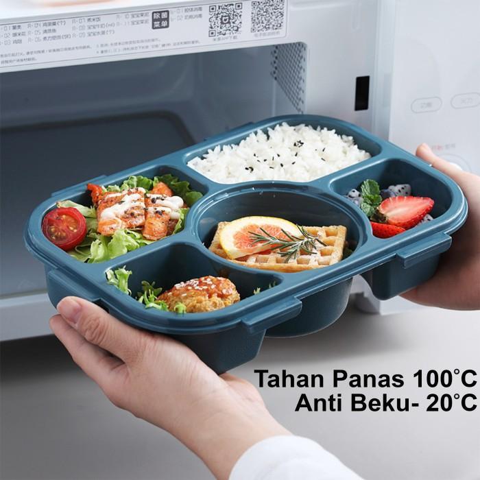 Launch Box Tempat Kotak Bekal Makan Anak Plastik 1400ml Bento Box