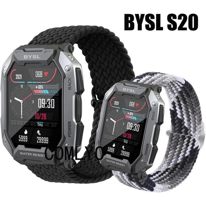 For BYSL S20 Smart Watch Strap Men Band Nylon Adjustable Soft Wristband Bracelet Belt