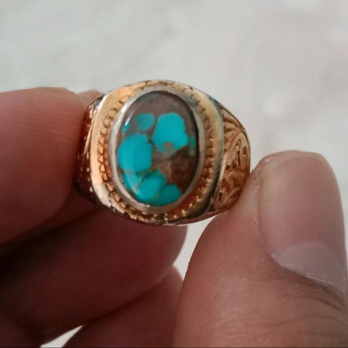 cincin pirus persia biru laut kantoran