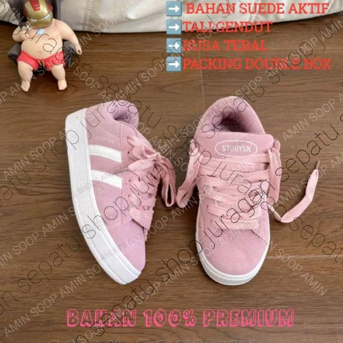 sepatu skate pria wanita suede xl warna merah hijau hitam model gemuk tebal terbaru perempuan laki-l