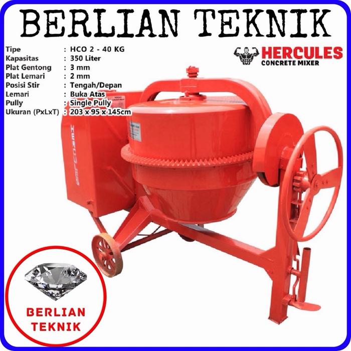 Beton Molen Concrete Mixer Semen Hercules HC 02 / 350 Liter Single Pully