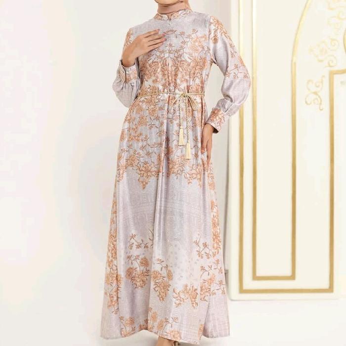 GHANIYAH DRESS KHAKI BY.GEULIS FASHION MUSLIM